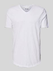 T-Shirt mit V-Ausschnitt Modell 'BENNE' von Only & Sons Weiß - 33