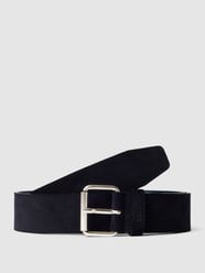 Ledergürtel mit Dornschließe in metallic Modell 'Serge' von BOSS Blau - 17