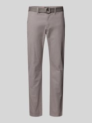 Slim Fit Stoffhose mit Gürtel von MCNEAL Grau - 6