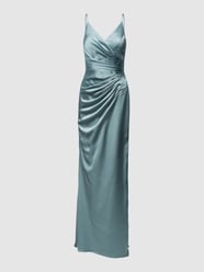 Abendkleid mit Raffungen von Mascara Blau - 47