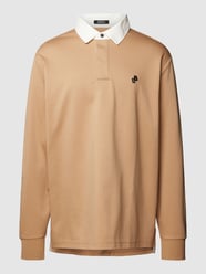 Longsleeve mit Polokragen Modell 'Partoes' von BOSS Beige - 9