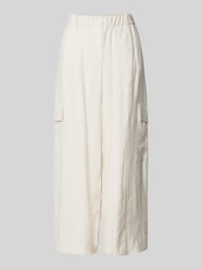 Stoffen broek met klepzakken van Milano Italy Beige - 23