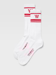 Socken mit Label-Details im 2er-Pack von Wood Wood Weiß - 2