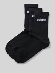 Skarpety z nadrukiem z logo w zestawie 3 szt. od adidas Sportswear - 38