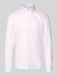 Slim fit zakelijk overhemd van katoen met kentkraag van SEIDENSTICKER Fuchsia - 34