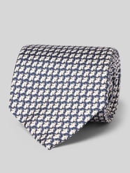 Stropdas van zuivere zijde met all-over motiefprint van Willen - 15