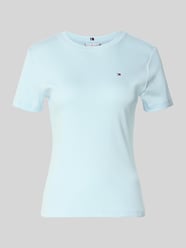 T-shirt z czystej bawełny w kroju slim fit od Tommy Hilfiger - 2