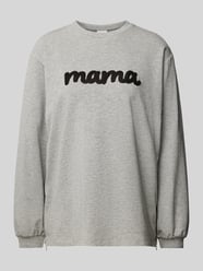 Umstands-Sweatshirt mit Label-Print Modell 'VITA' von Mamalicious Grau - 3