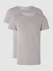 T-shirt, per twee verpakt van Sloggi Grijs / zwart - 31