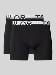 Slim Fit Trunks mit Label-Schriftzug am Bund von Tom Tailor Schwarz - 10