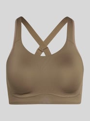Sport-BH mit verstellbaren Trägern von adidas Training Beige - 22