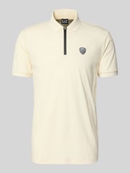 Regular Fit Poloshirt mit Reißverschluss und Label-Patch von EA7 Emporio Armani - 32
