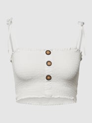 Crop Top mit Smok-Details von Only Beige - 27