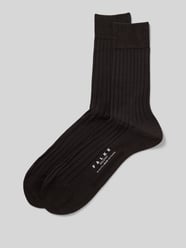 Socken mit Label-Print Modell 'MILANO' von Falke Braun - 8