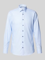 Slim Fit Business-Hemd mit Kentkragen von Eterna Blau - 47