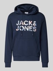 Hoodie mit Label-Print Modell 'BRYAN' von Jack & Jones - 36