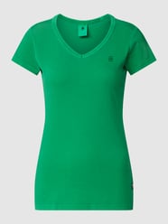 Slim fit T-shirt met V-hals van G-Star Raw Groen - 10