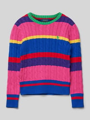 Strickpullover mit Rundhalsausschnitt von Polo Ralph Lauren Teens Pink - 19