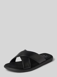 Slides aus Leder mit Logo-Prägung Modell 'Dove' von bugatti - 3