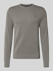 sweter z dzianiny z wyhaftowanym logo od LERROS - 31