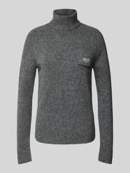 Gebreide pullover met labelstitching van Liu Jo White Grijs / zwart - 1