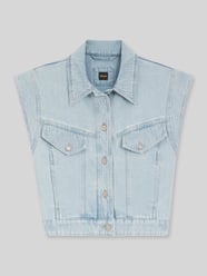 Kamizelka o kroju regular fit z czystej bawełny model 'VEST 1.0' od BOSS Orange - 2
