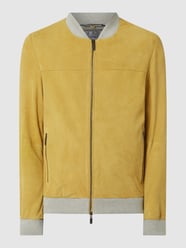 Leren blouson met perforaties van GimoS Geel - 47