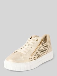 Sneaker mit Schnür- und Reißverschluss von Marco Tozzi Beige - 27