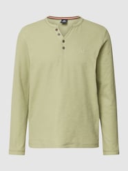Longsleeve in melierter Optik von Lerros Grün - 39