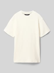 damski t-shirt o kroju regular fit z fakturowanym wzorem model 'Farno' od Cars Jeans - 3