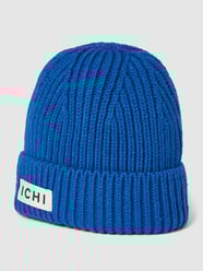 Beanie mit Label-Detail Modell 'AEMMA' von ICHI Blau - 9