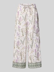 Wide Leg Leinenhose mit Lavendelprint von Christian Berg Woman - 14