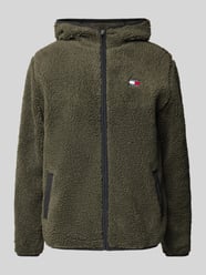 Sherpa jacket met labelpatch van Tommy Jeans Groen - 8