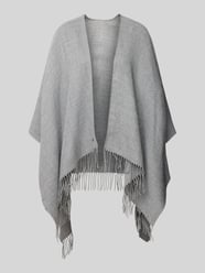 Poncho mit Ausfransungen Modell 'Cashmink' von Fraas Grau - 15