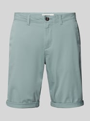Slim Fit Chino-Shorts mit Eingrifftaschen von Tom Tailor Grün - 7