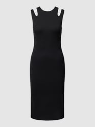 Knielange jurk met cut-out van QS by s.Oliver  Zwart - 24