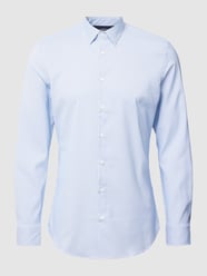 Super Slim Fit Business-Hemd mit Allover-Muster von Jake*s Blau - 28