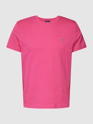 T-Shirt mit Label-Stitching von Gant Pink - 46