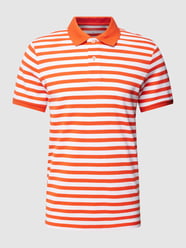 Slim fit poloshirt met streepmotief van Esprit Oranje - 21