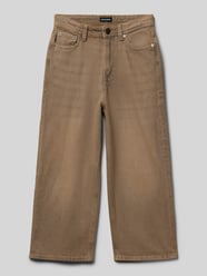 Straight Fit Jeans mit Logo-Patch Modell 'Iron' von JACK & JONES Beige - 3