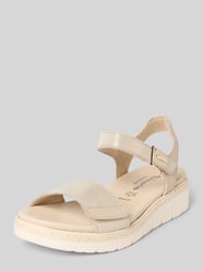Ledersandalette mit Klettverschluss von Tamaris Gold - 30