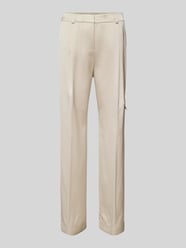 Spodnie o kroju regular fit z zakładkami w pasie i kieszenią cargo od comma - 34