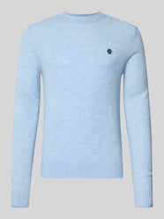 Slim fit gebreide pullover van pure wol met labelstitching van MCNEAL - 46