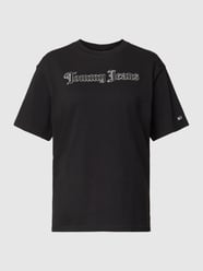 T-Shirt mit Label-Strasssteinbesatz Modell 'GRUNGE' von Tommy Jeans Schwarz - 33