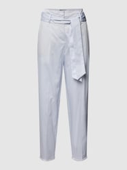 Stoffen broek met labeldetail van Marc Cain Blauw / turquoise - 41