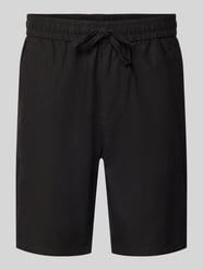 Bermudy o kroju regular fit z mieszanki bawełny i lnu model 'LINUS' od ONLY & SONS - 46