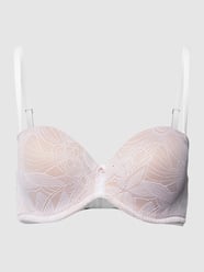 Schalen-BH mit Spitzenbesatz Modell 'Perfect Basics' von LASCANA Braun - 3
