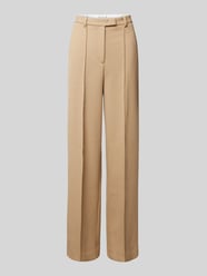 Straight leg stoffen broek met vaste persplooien van Tommy Hilfiger Beige - 27