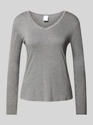 Shirt met lange mouwen en kant, model 'Jordan' van CCDK Copenhagen Grijs / zwart - 5