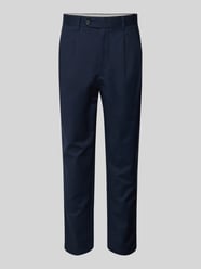 Regular Tapered Fit Bundfaltenhose mit Gürtelschlaufen von SELECTED HOMME Blau - 3